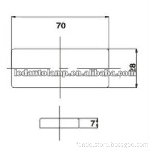 High Quality ADR E4 Motorcycle Trailer Truck Rectangular Reflex Reflectors with Adhesive or Screw Installation